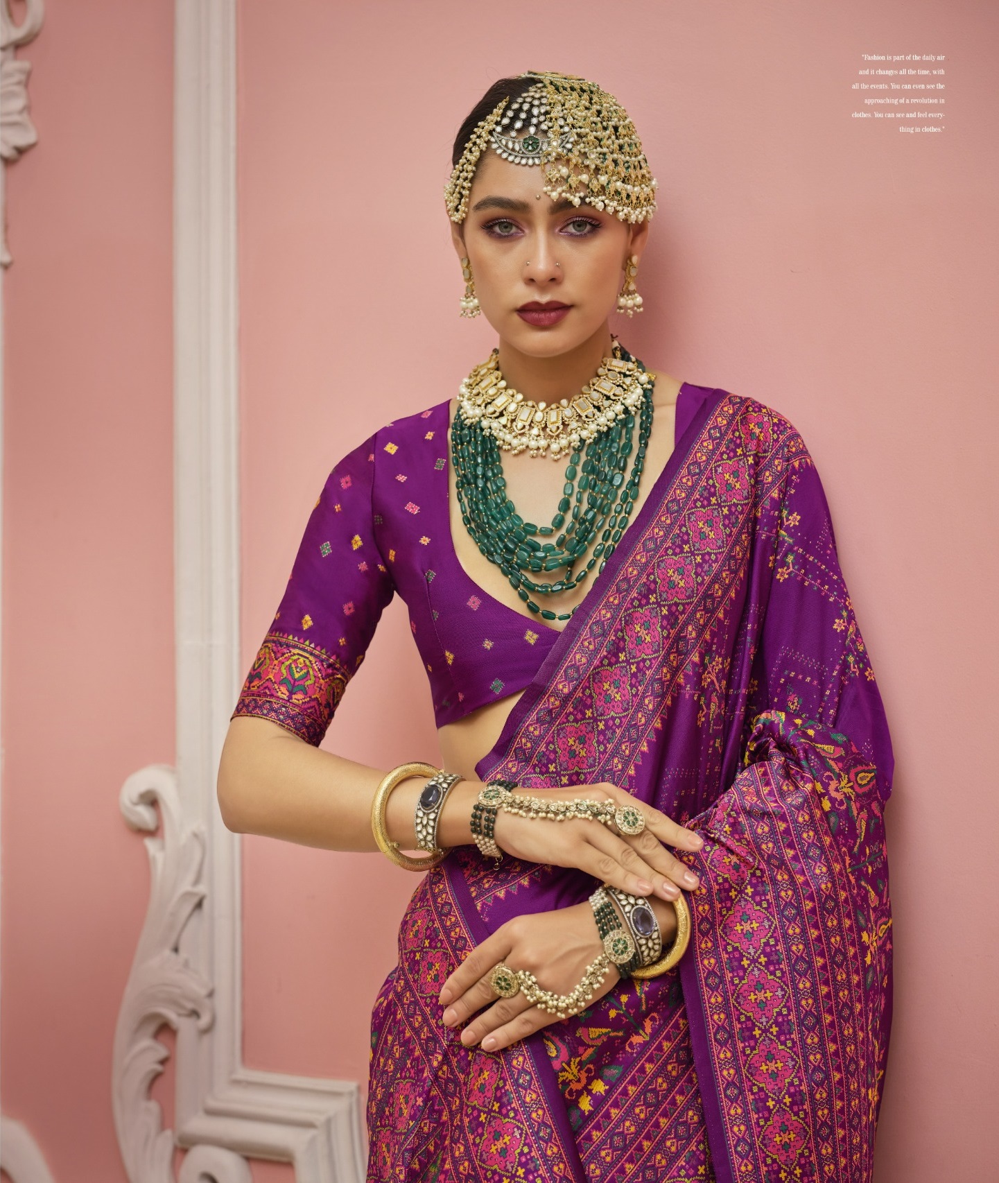 Purple Premium Luxurious Banarasi PV Silk Kashmiri Weaved Saree