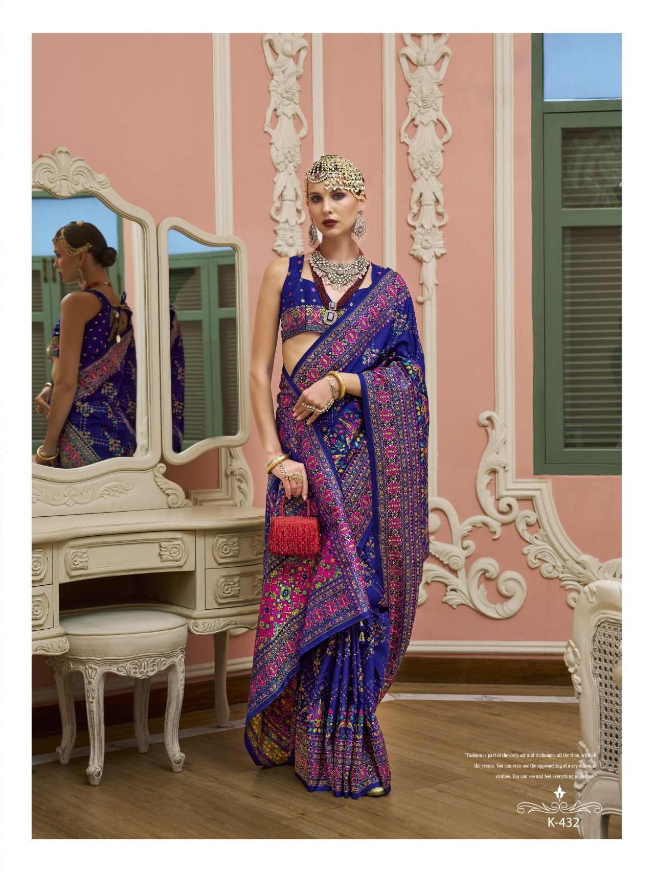 Royal Blue Premium Luxurious Banarasi PV Silk Kashmiri Weaved Saree