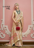 Cream Premium Luxurious Banarasi PV Silk Kashmiri Weaved Saree