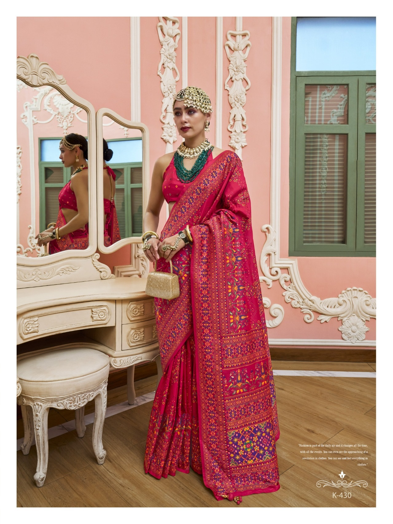 Magenta Premium Luxurious Banarasi PV Silk Kashmiri Weaved Saree