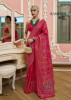 Magenta Premium Luxurious Banarasi PV Silk Kashmiri Weaved Saree