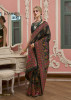Black Premium Luxurious Banarasi PV Silk Kashmiri Weaved Saree