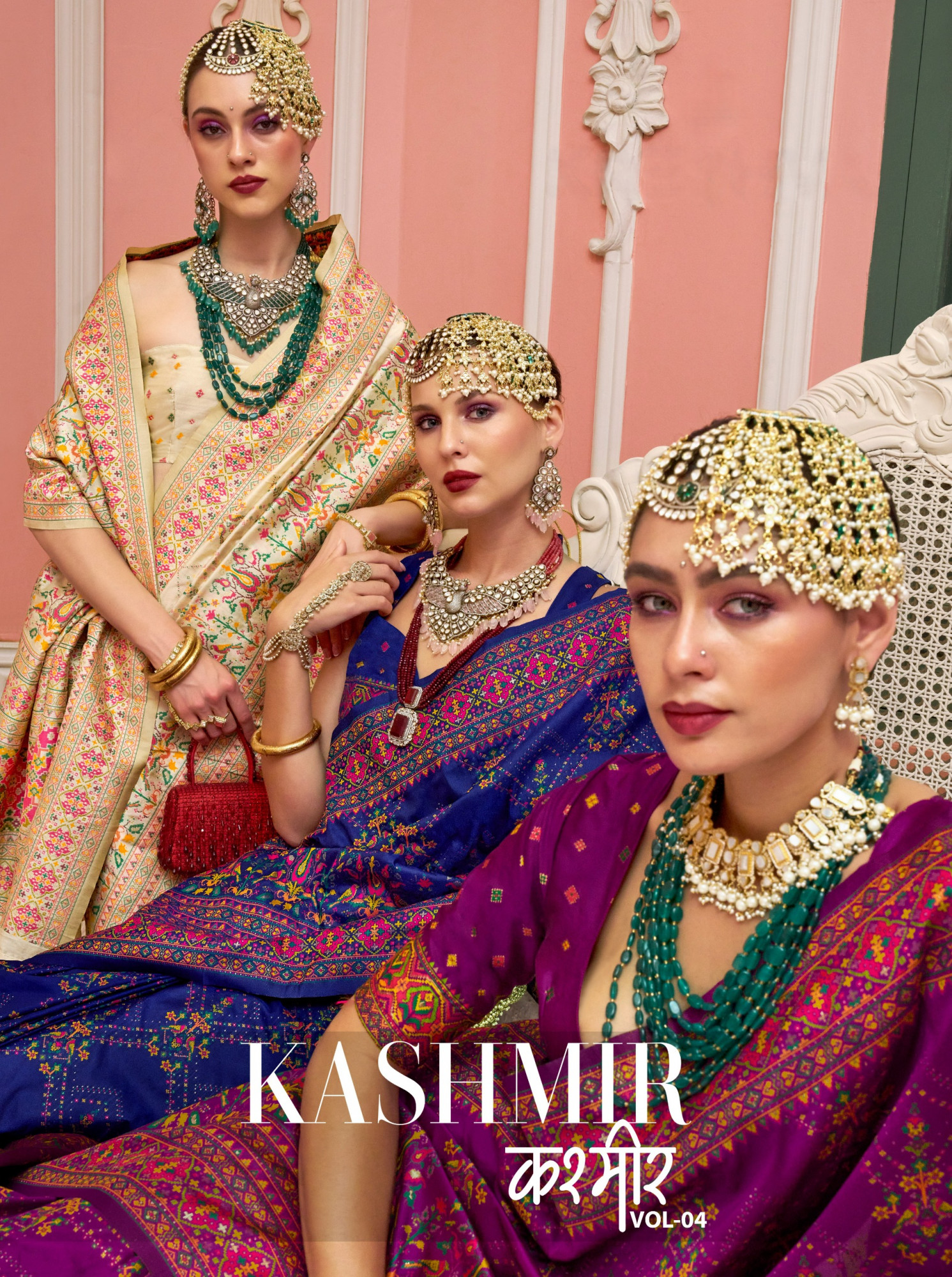 Royal Blue Premium Luxurious Banarasi PV Silk Kashmiri Weaved Saree