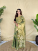 Green Premium Banarasi Zari Tissue Weaved Saree