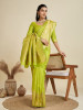 Lime Green Soft Kanjivaram Silk Zari Weaved Pallu Border Saree