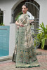 Cream With Green Premium Banarasi Patola Ajrakh Weaved Saree