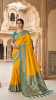 Yellow Banarasi Silk Rich Zari Meenakari Weaved Saree