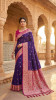 Dark Purple Banarasi Silk Rich Zari Meenakari Weaved Saree