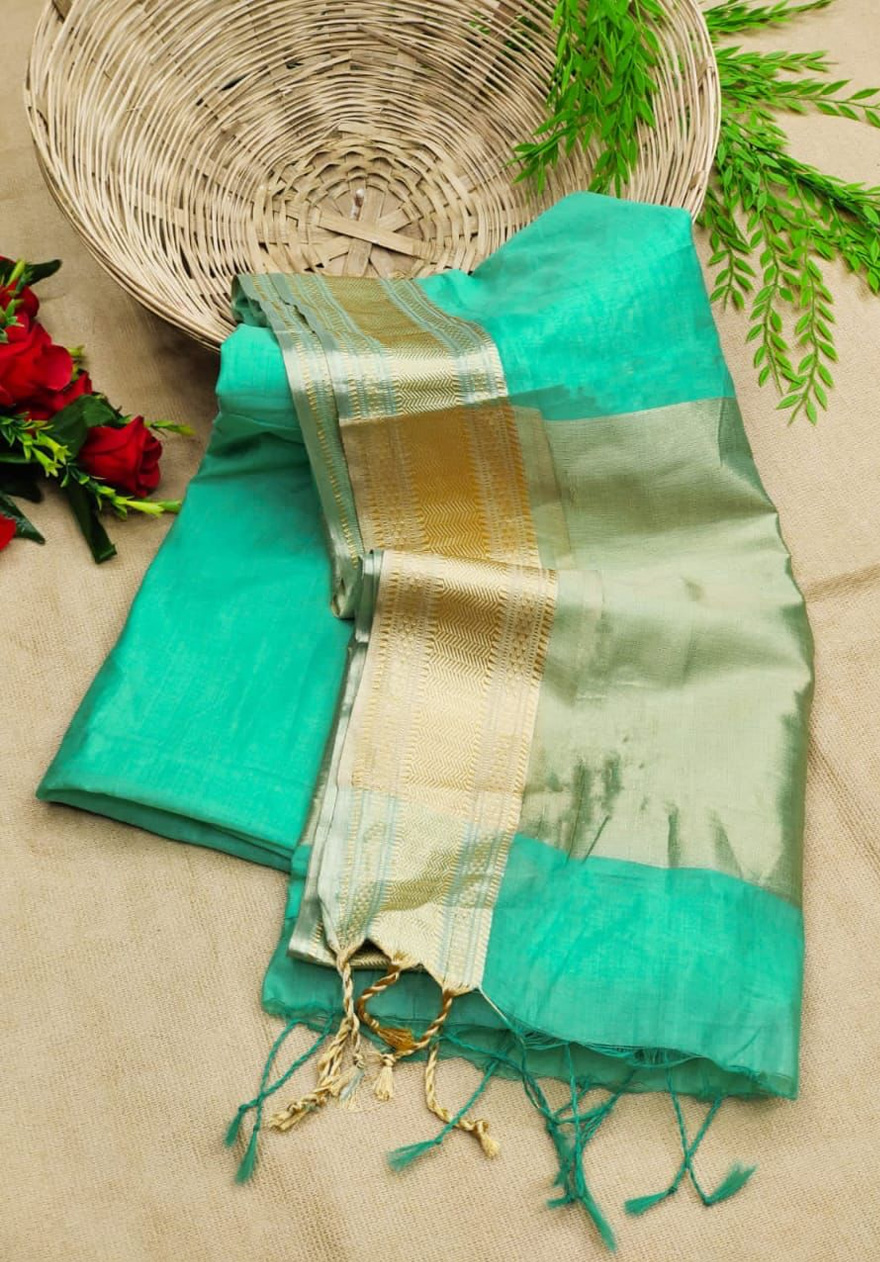 Khadi Silk All Over Gold Zari Weave Saree