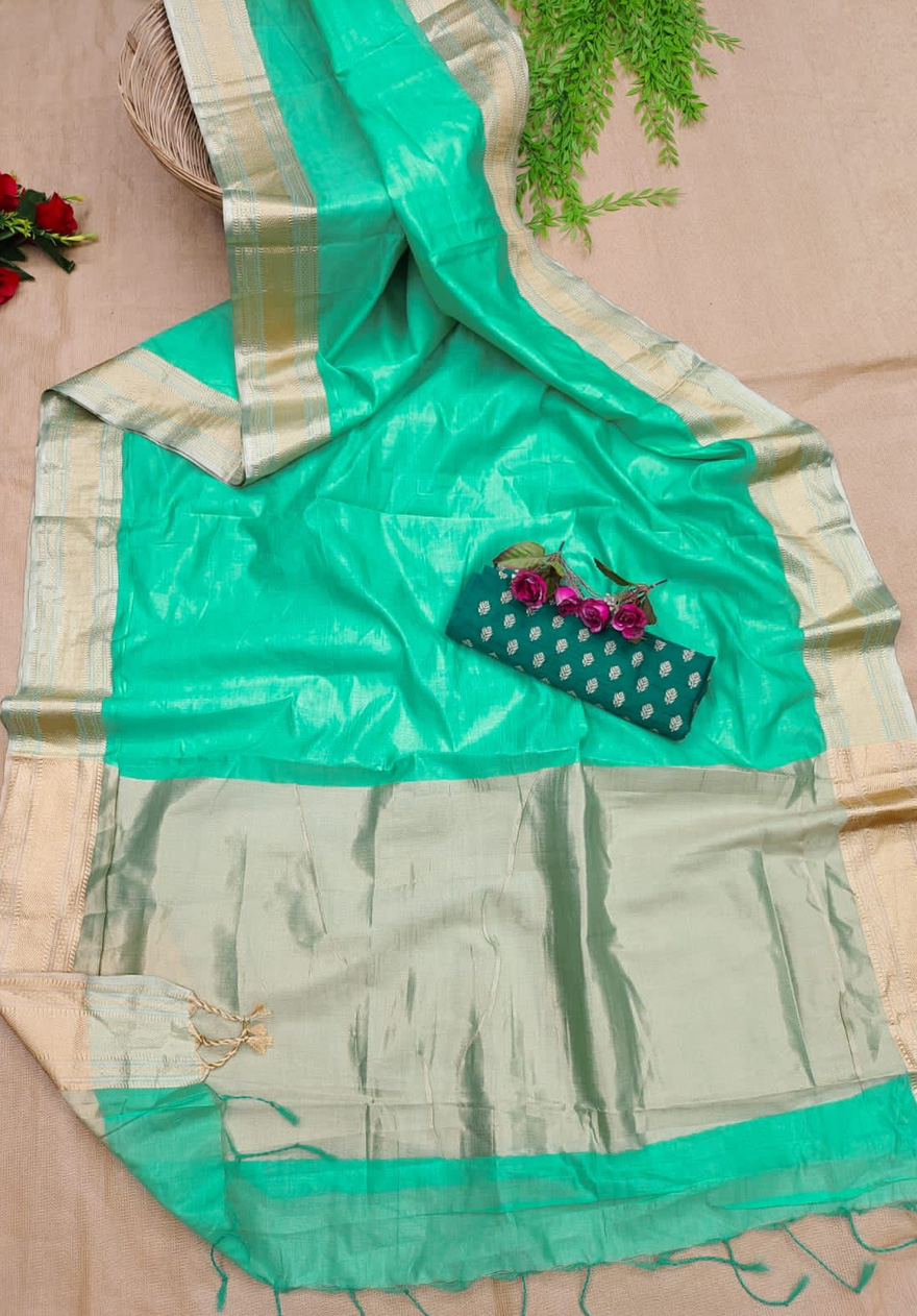 Khadi Silk All Over Gold Zari Weave Saree