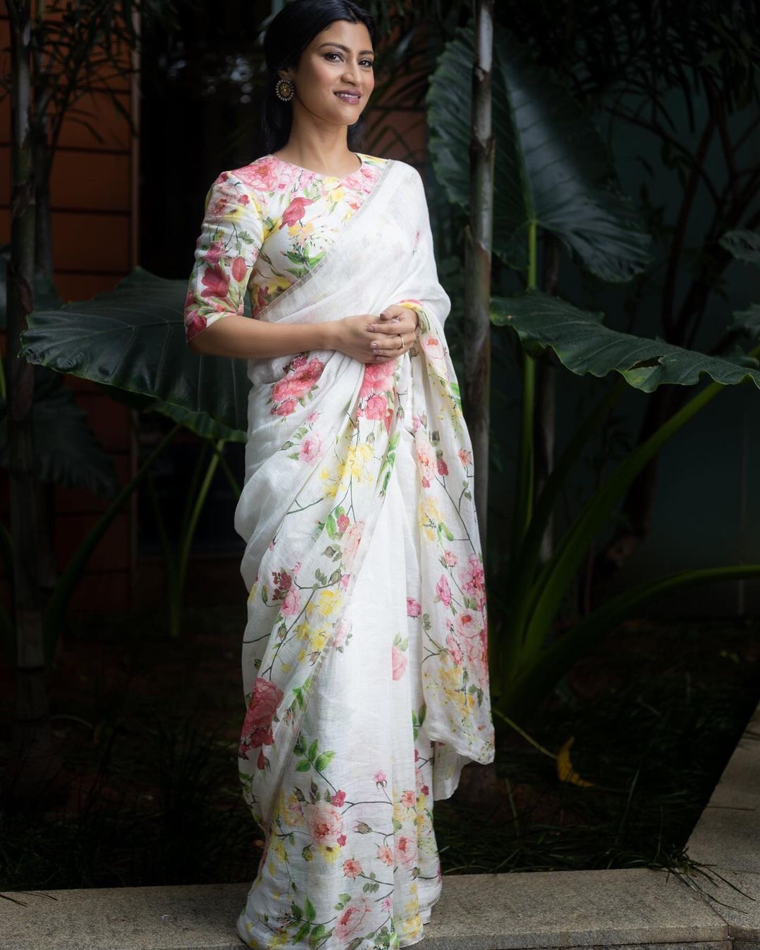 Pure Linen Digital Printed Saree