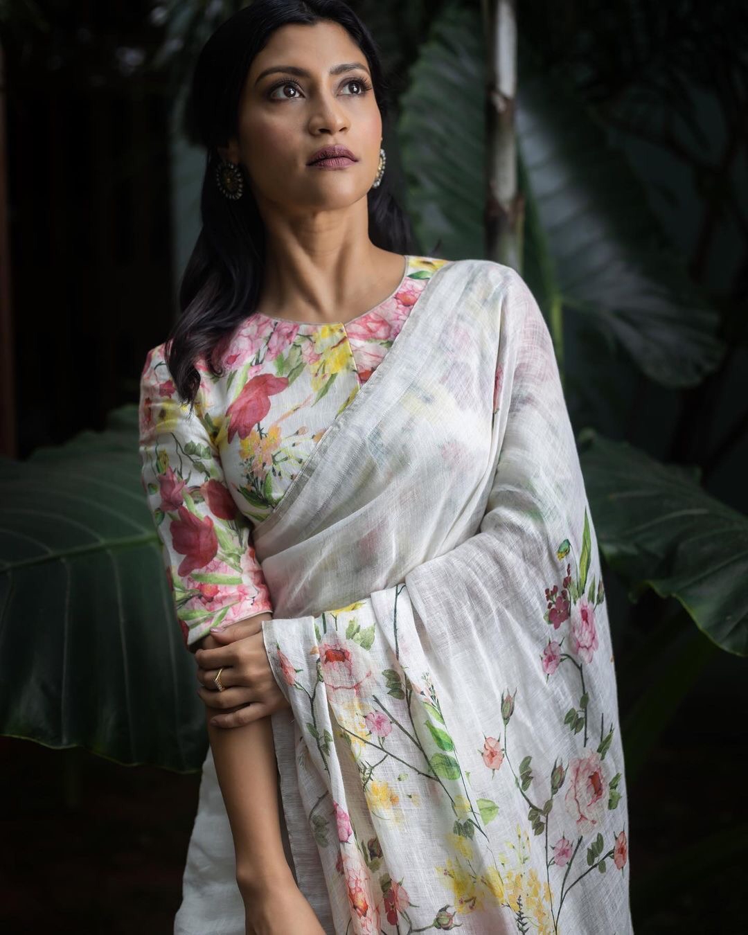 Pure Linen Digital Printed Saree