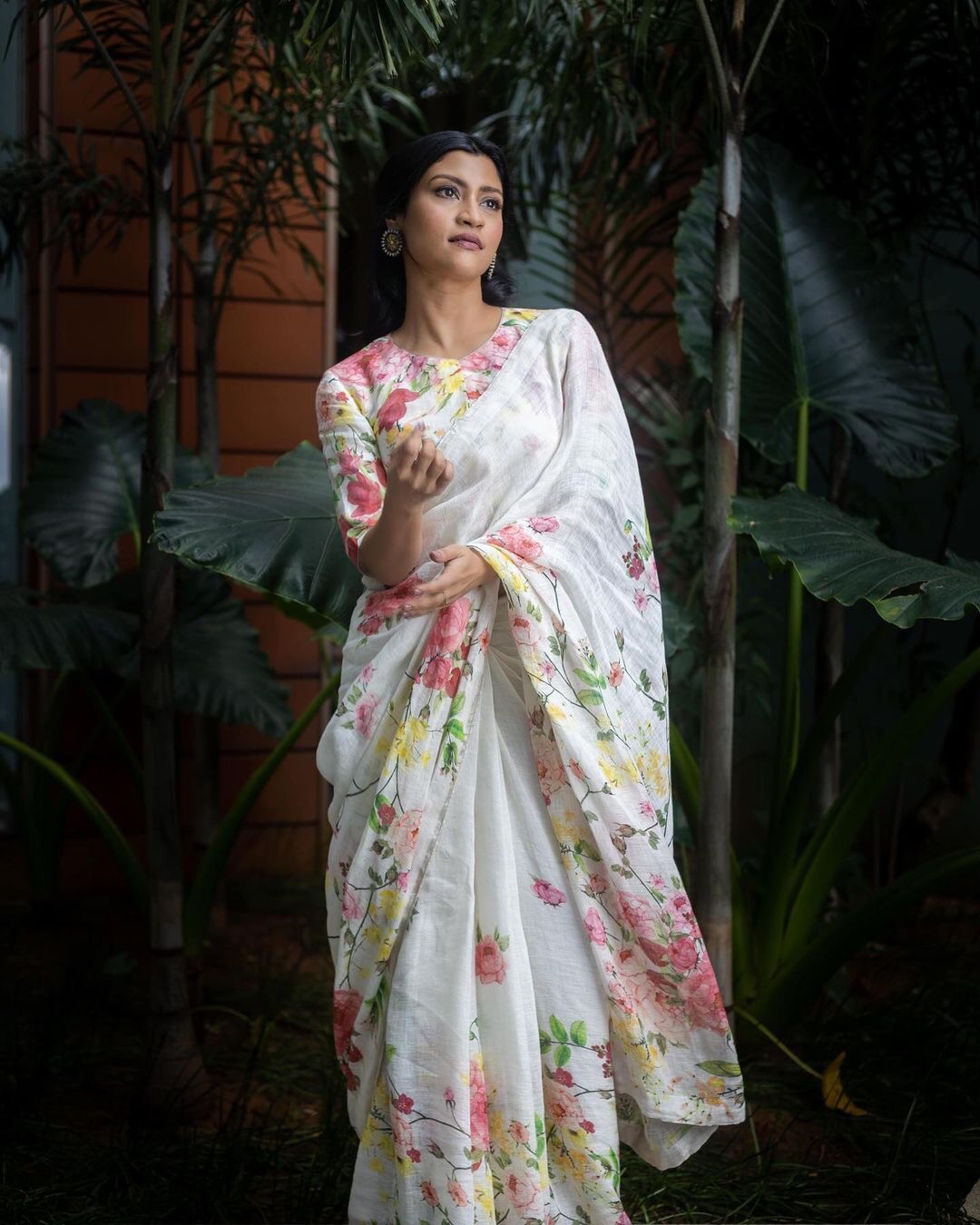 Pure Linen Digital Printed Saree