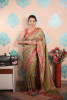 Mehendi Green Pure Pashmina Rajwada Silk Rich Zari Weaved Saree