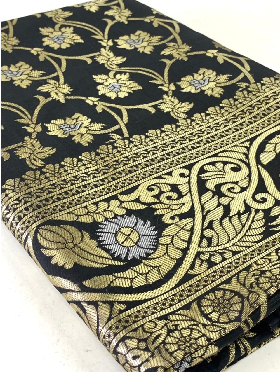 Pure Banarasi Silk Saree Full Zari Weaved Rich Pallu