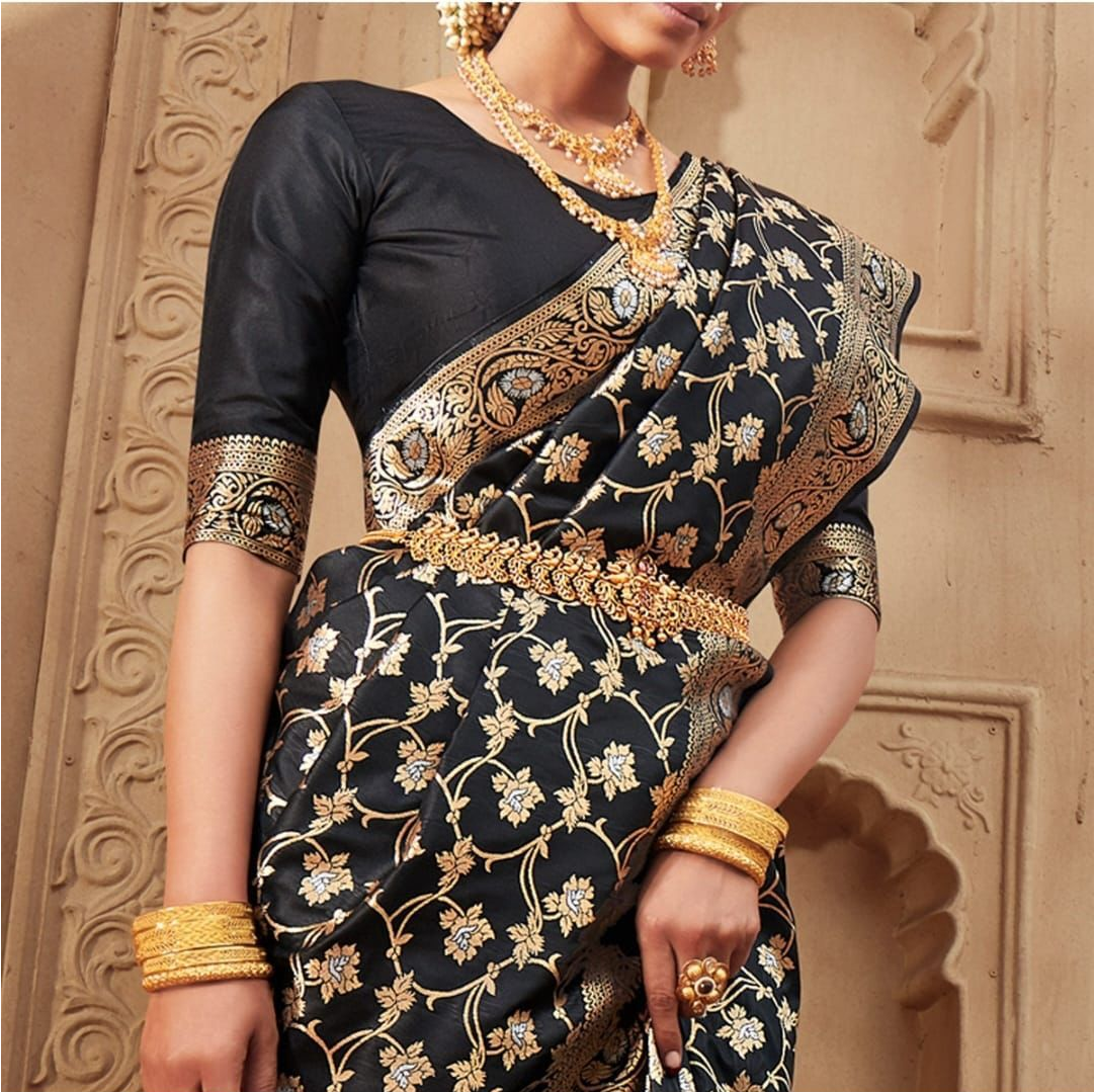 Pure Banarasi Silk Saree Full Zari Weaved Rich Pallu