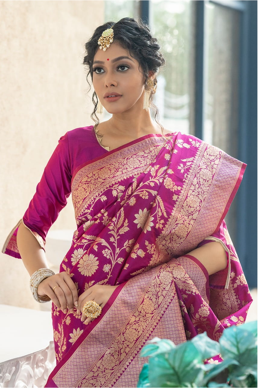 Pure Banarasi Silk Saree Zari Weaved Saree