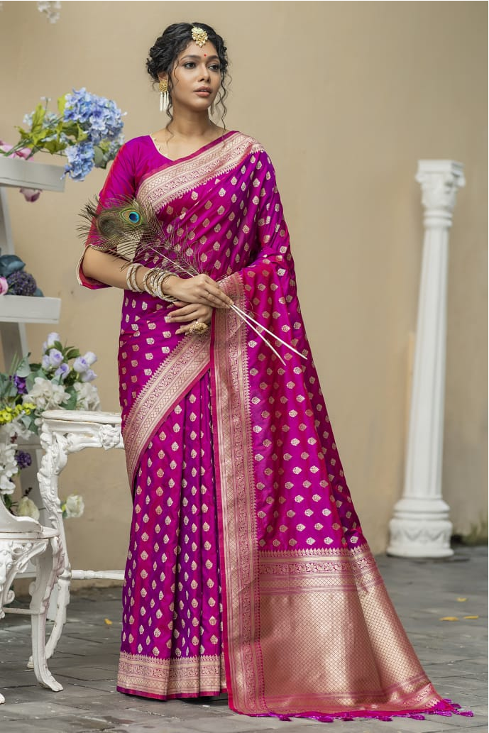 Pure Banarasi Silk Saree Zari Weaved Saree