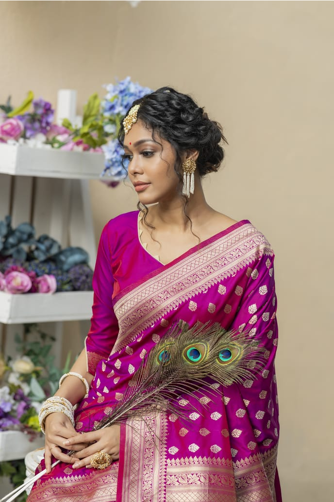 Pure Banarasi Silk Saree Zari Weaved Saree