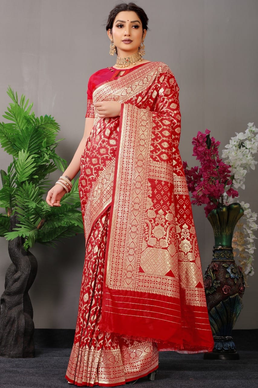 Kanjivaram Pure Silk Rich Zari Weaved Saree