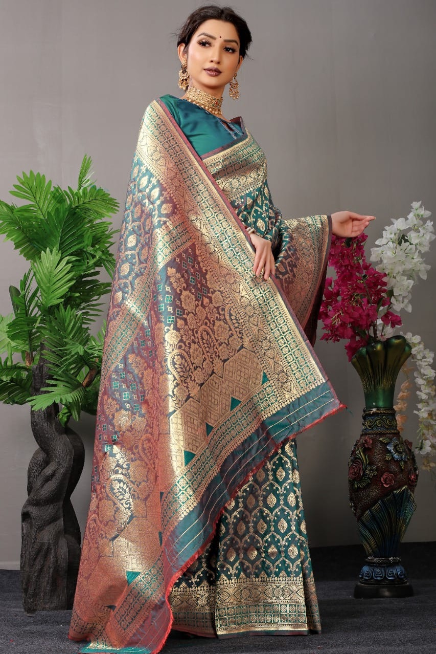 Kanjivaram Pure Silk Rich Zari Weaved Saree