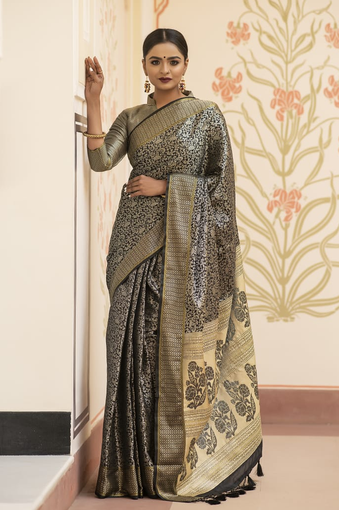 Kanjivaram Silk All Over Rich Zari Weaved Saree