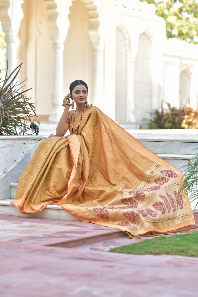 Kanjivaram Silk All Over Rich Zari Weaved Saree