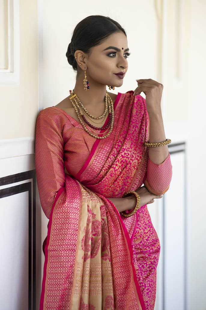 Kanjivaram Silk All Over Rich Zari Weaved Saree