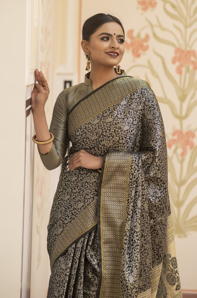 Kanjivaram Silk All Over Rich Zari Weaved Saree