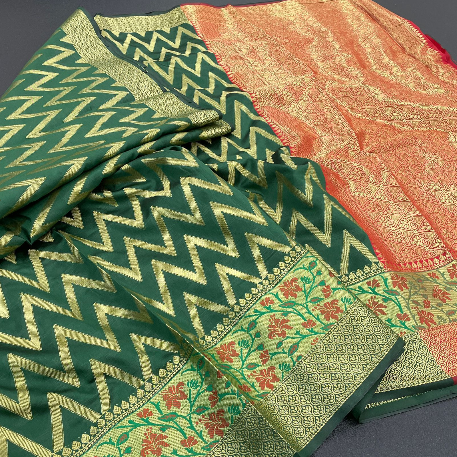 Pure Banarasi Katan Silk Zari Weaved Saree