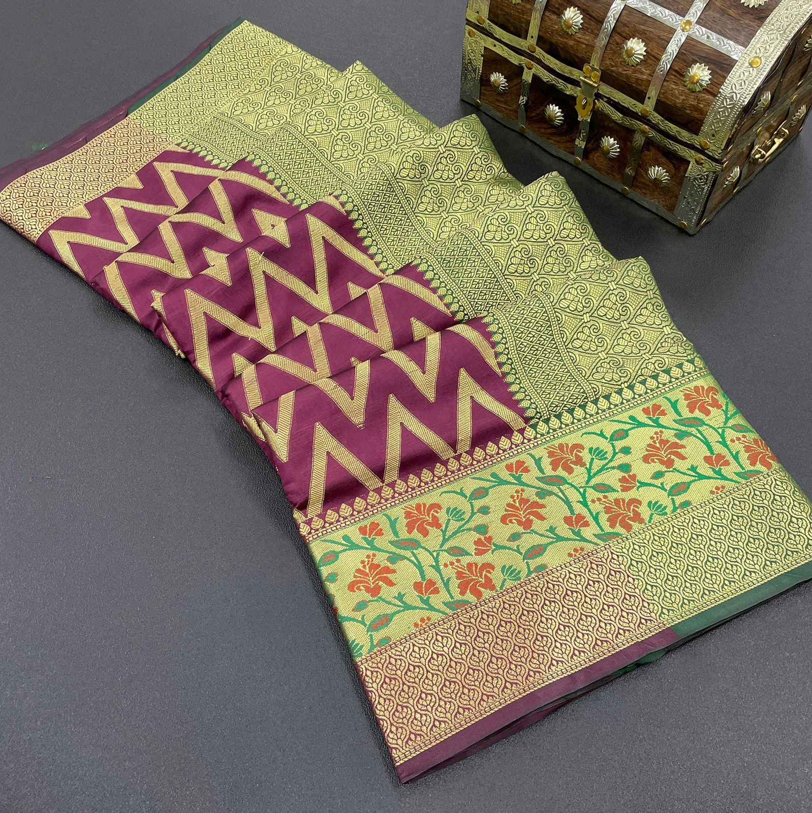 Pure Banarasi Katan Silk Zari Weaved Saree