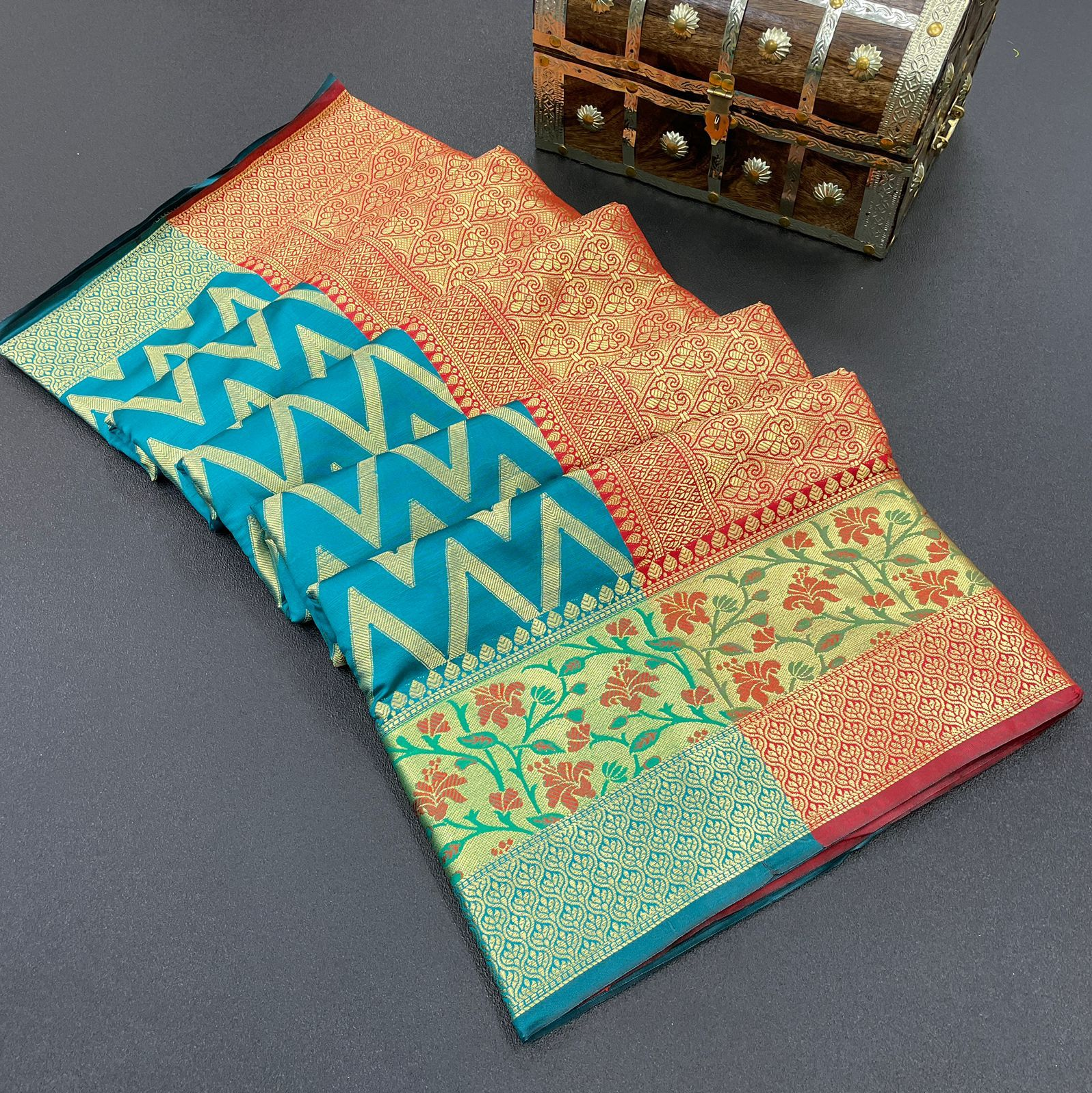 Pure Banarasi Katan Silk Zari Weaved Saree