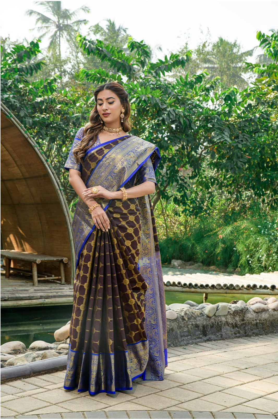 Kanchipuram Silk Saree All Over Zari Weaving