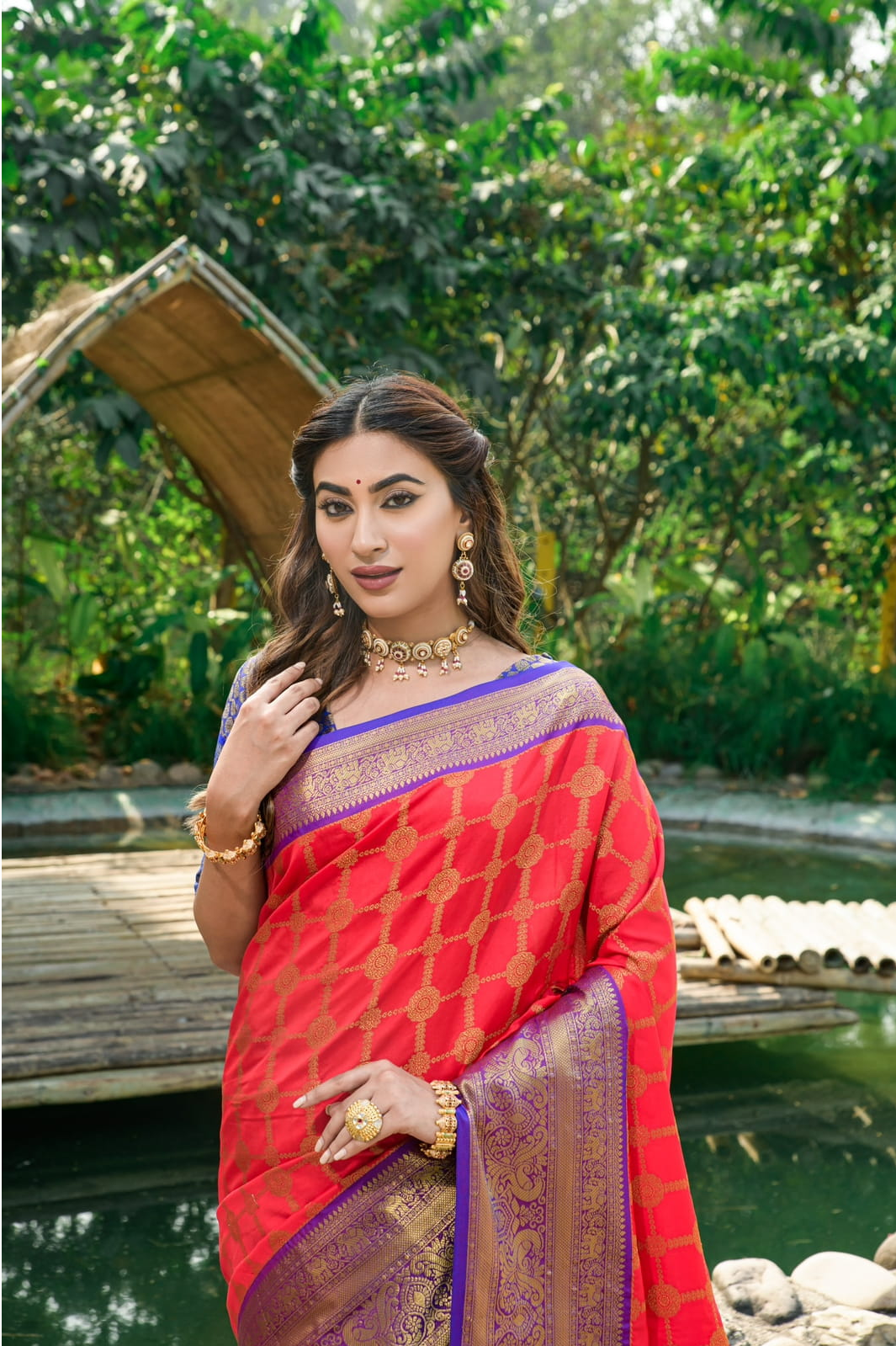 Kanchipuram Silk Saree All Over Zari Weaving