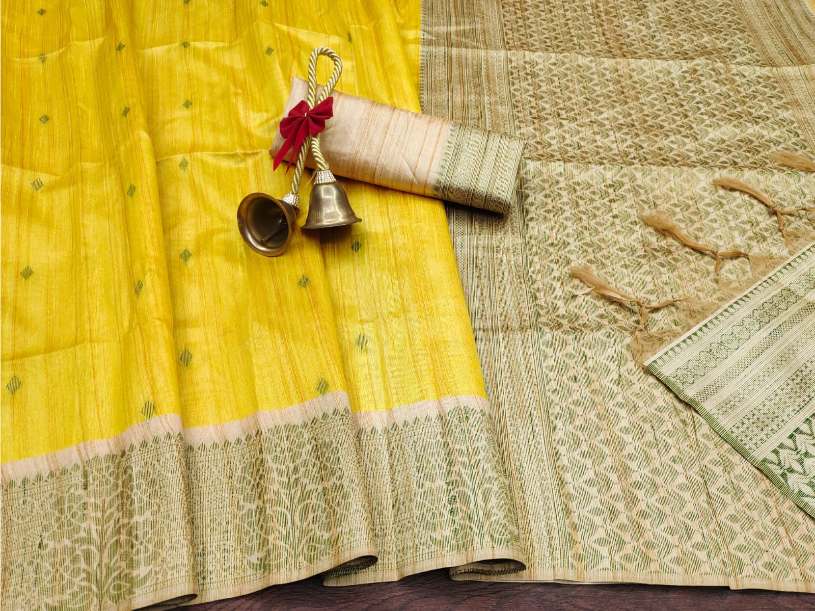 Pure Tussar Silk All Over Weaved Saree