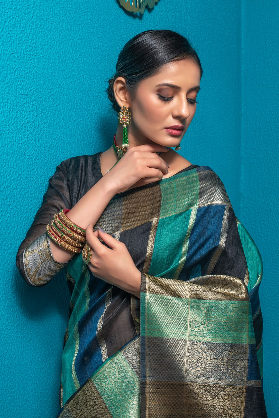 Pure Tussar Silk All Over Zari Weaved Saree