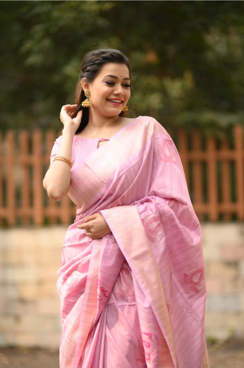 Soft Mulberry Silk Zari Woven Butta Saree