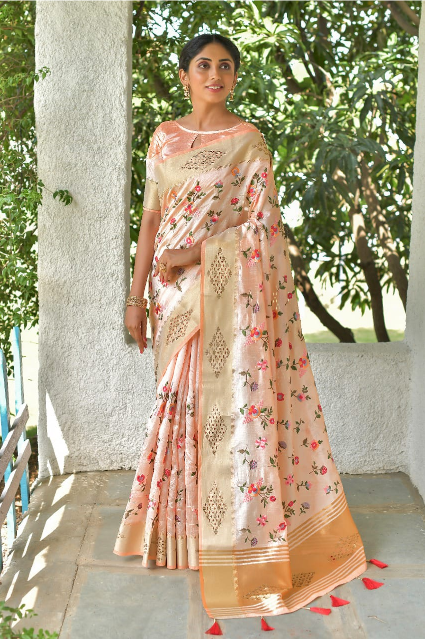 Mysore Silk Embroidered Cutwork Saree