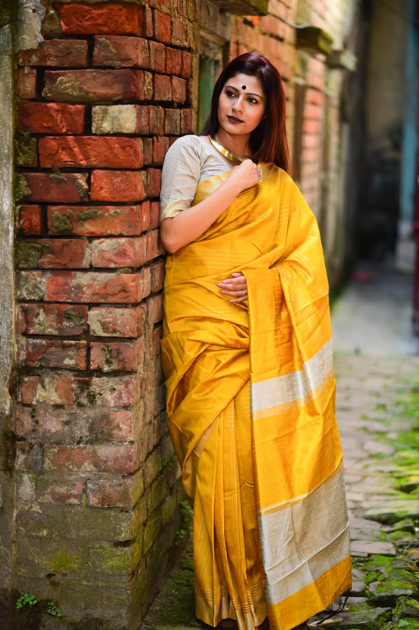 Cotton Silk Check Lining Pallu Saree