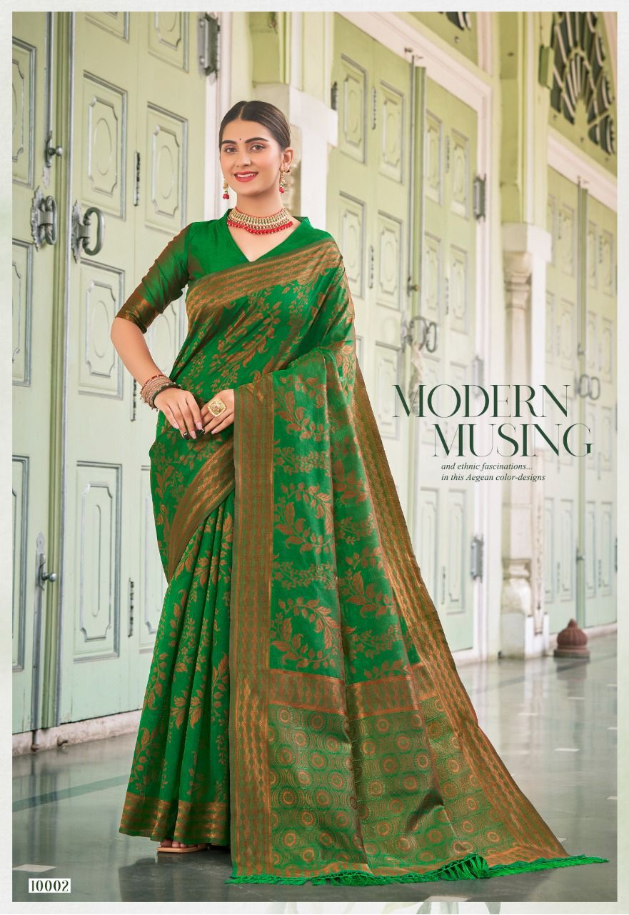 Banarasi Silk Saree All Over Zari Jaal Work Weaved