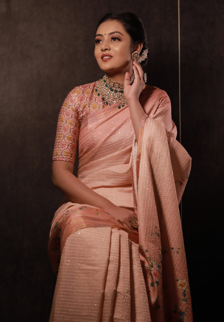 Sparkle Silk Designer Crochet Sequence Saree