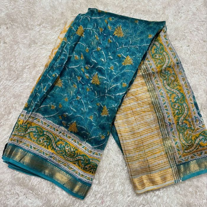 NEEL TARA - Maheshwari Silk Cotton Saree Handblock Prints