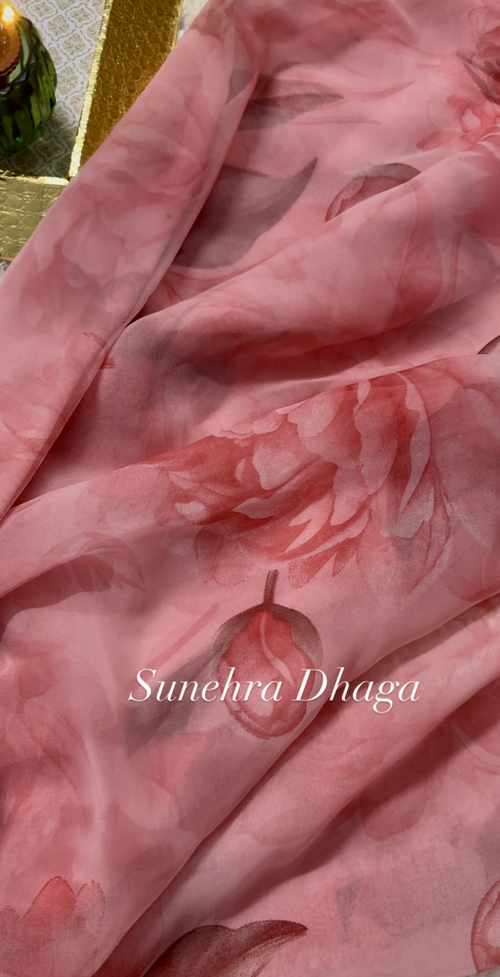 GULABO- Pink Rose Georgette Saree