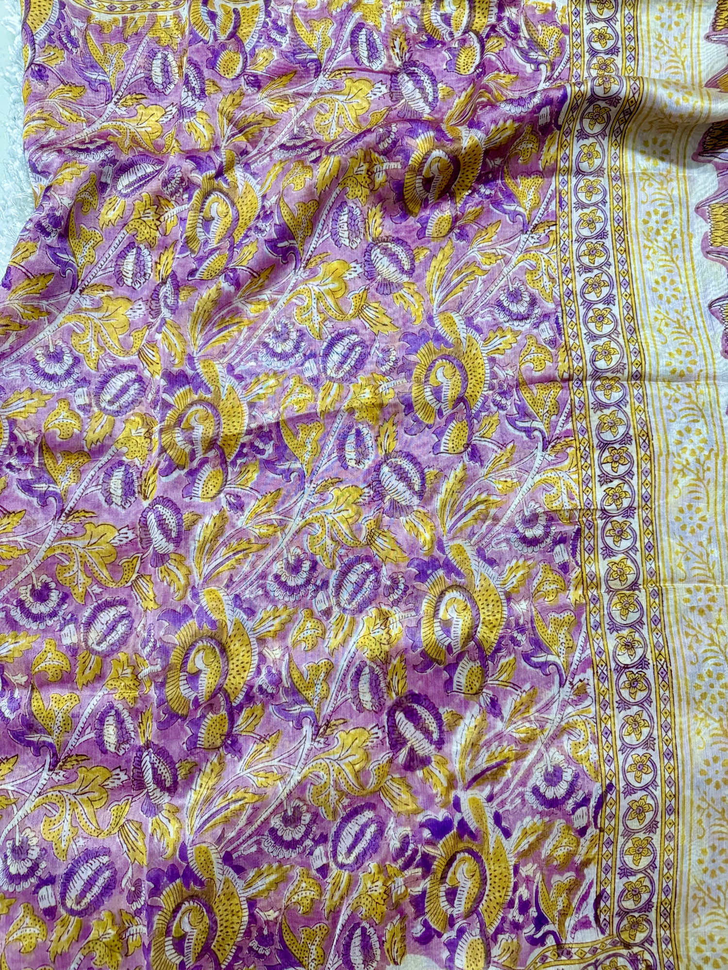 ARUNIMA-Maheshwari Silk Cotton Saree Handblock Prints