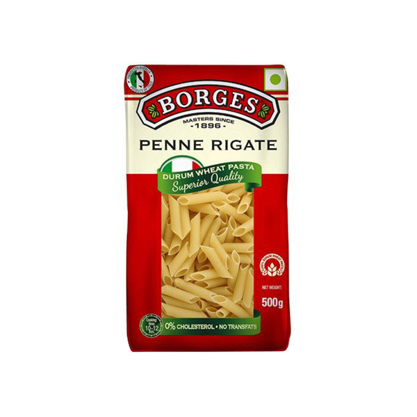 Image of Borges Penne Rigate Durum Wheat Pasta 500G