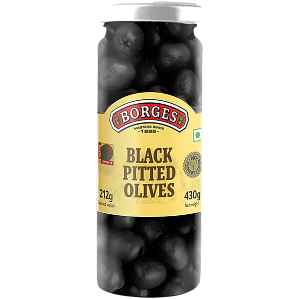 Borges Pitted Black Olives 430g