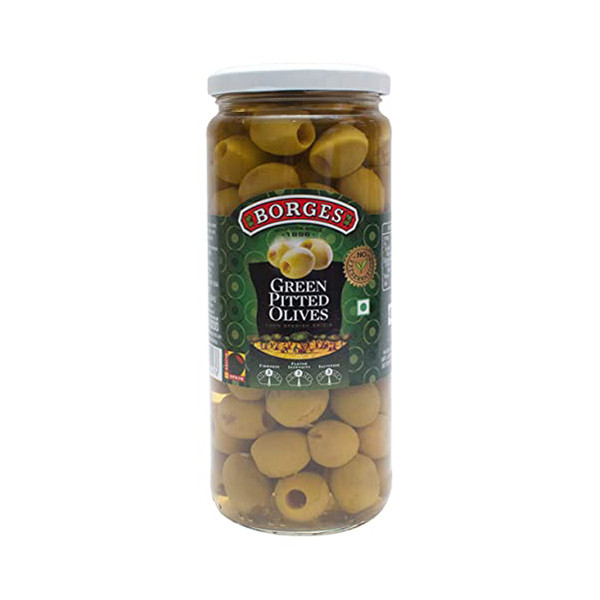 Borges Pitted Green Olives 450G