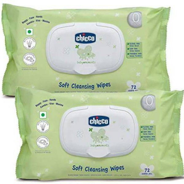 Image of CHICCO BABY WIPES FLIPTOP 72 PCS