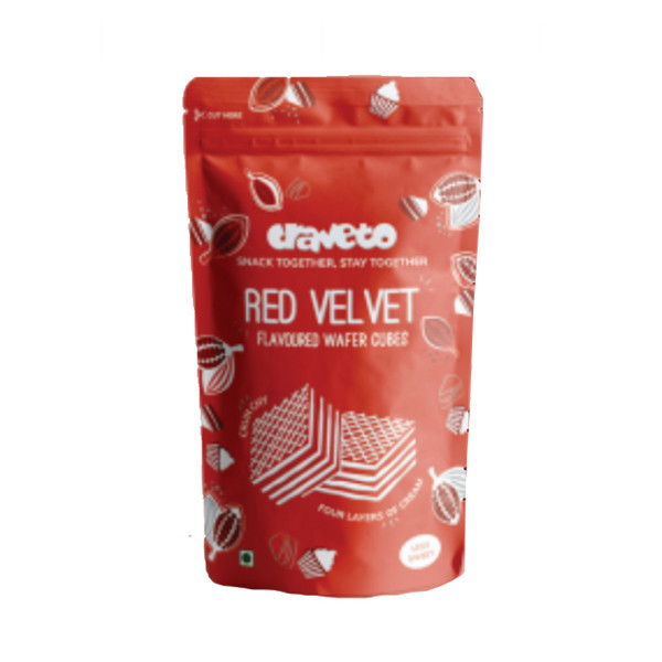 Craveto Red Velvet Wafer Cubes 75gm