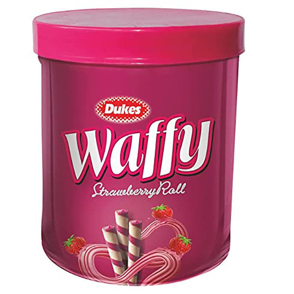 Image of DUKES WAFFY STRAWBERRY ROLL JAR 250G (Buy 1 Get 1 Free)